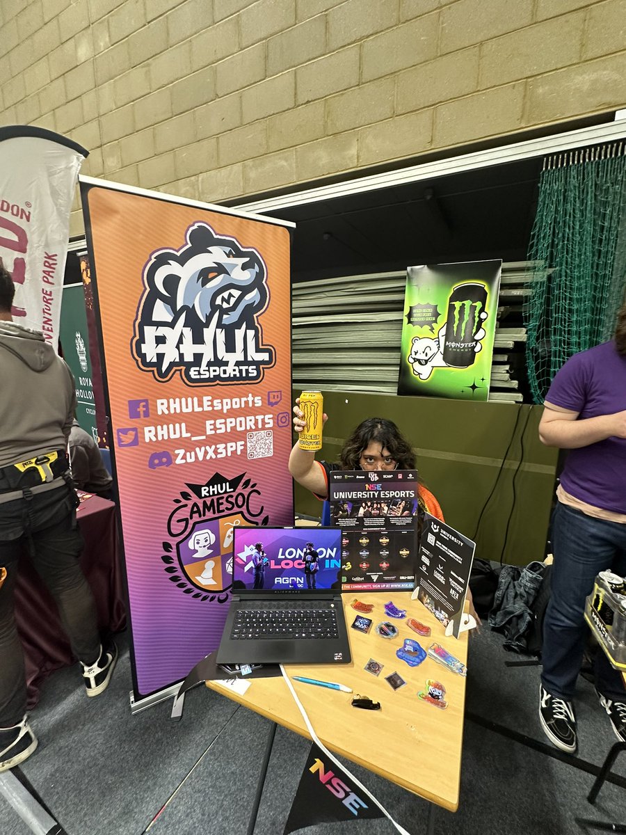 RHUL Esports (@rhul_esports) on Twitter photo WE’RE LIVE AT FRESHERS FAIR SHOUTOUT <a href="/nse_gg/">National Student Esports</a> <a href="/UniEsportsUKI/">UNIVERSITY Esports UK & Ireland 🏳️🌈</a> and <a href="/MonsterEnergyUK/">Monster Energy GB & IRE</a> FOR THE MONSTER HOOKUP ‼️ WE’RE LIVE AT FRESHERS FAIR SHOUTOUT <a href="/nse_gg/">National Student Esports</a> <a href="/UniEsportsUKI/">UNIVERSITY Esports UK & Ireland 🏳️🌈</a> and <a href="/MonsterEnergyUK/">Monster Energy GB & IRE</a> FOR THE MONSTER HOOKUP ‼️