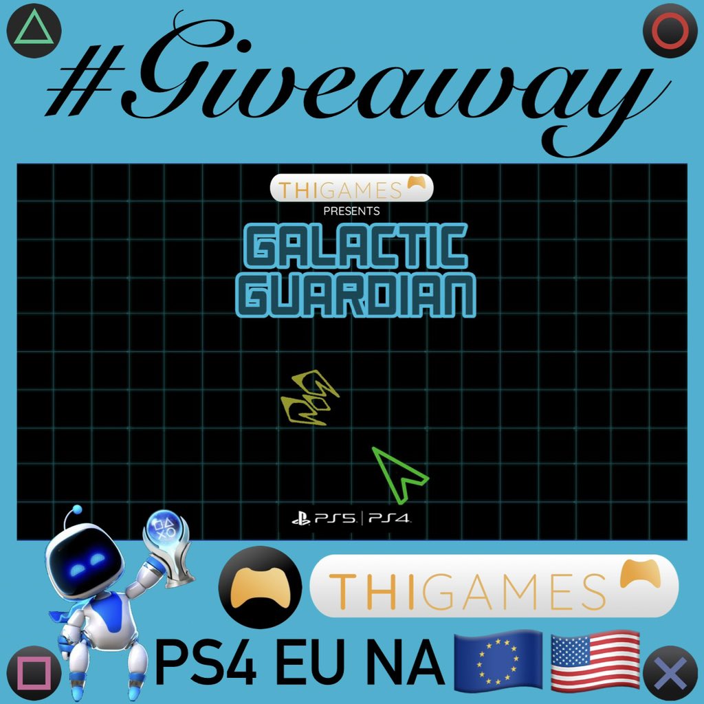 PSN_Robert2567's tweet photo. #Giveaway 

Galactic Guardian 👾🎇

I have 10x Crossbuy #PS4 #PS5 codes
5x 🇪🇺 EU
5x 🇺🇸 NA

If you want a specific one, please comment

To win:
Repost 🔄
Follow ⬇️⬇️
👤@PSN_Robert2567
👤@ThiGames_DE

Winners will be announced in 48 hours!
Good Luck to all

#GiveawayAlert https://t.co/uQkdDpGJli