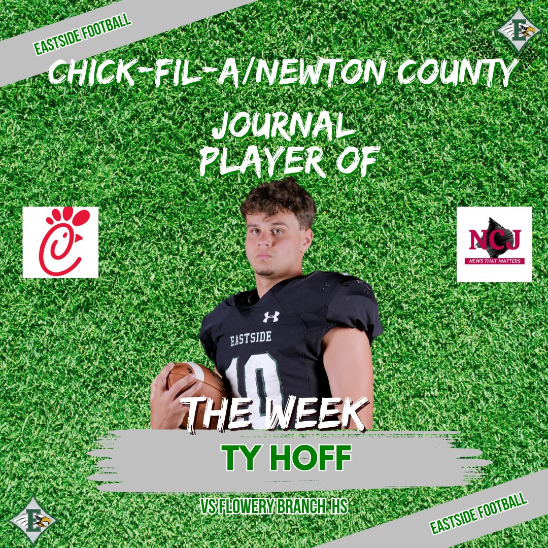 Congratulations to Ty Hoff <a href="/Tyler_Hoff10/">Tyler Hoff</a> for earning the Chick-Fil-A / Newton County Journal Player of the Week Award vs Flowery Branch !!