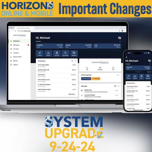 HNCU's tweet photo. ONLINE &amp; MOBILE BANKING UPGRADE - SEPTEMBER 24TH
Online Banking and the Mobile App will be unavailable from 9 AM to 3 PM, on Tuesday, September 24th. https://t.co/c4ApLaCzGu
