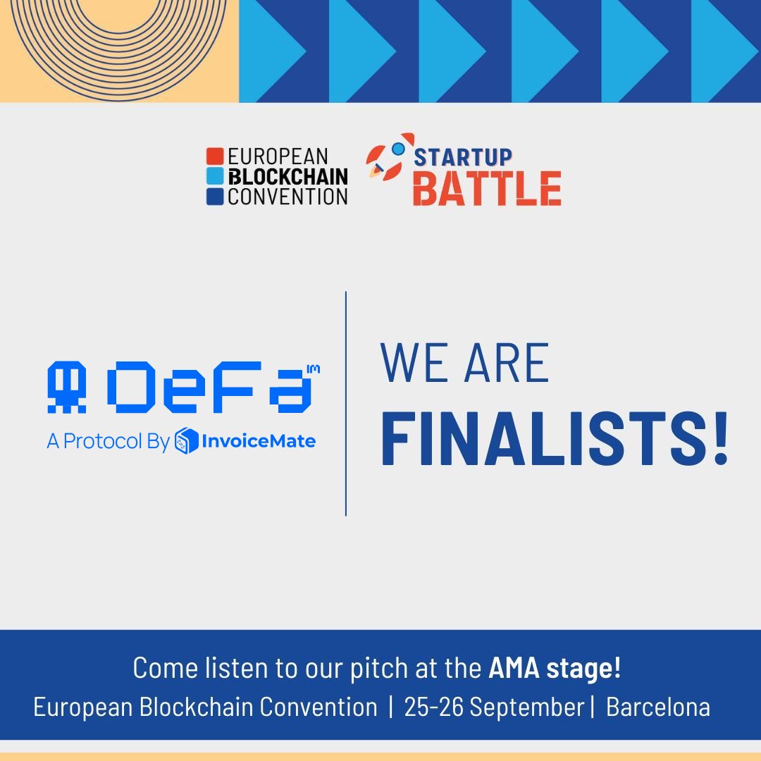 defaprimitive's tweet photo. DeFa👾is proud to be a finalist in the #StartupBattle at the @EBlockchainCon. https://t.co/y88m4jTFKD