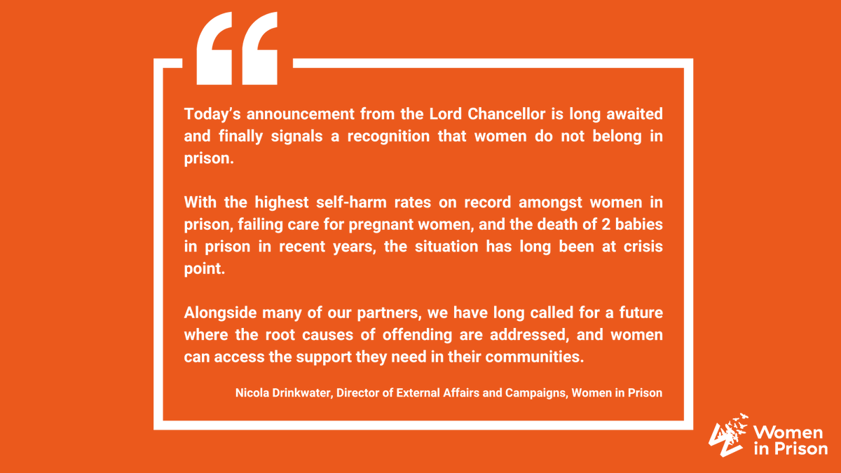 Women in Prison (@wip_live) on Twitter photo 📣 BREAKING NEWS
The Lord Chancellor <a href="/ShabanaMahmood/">Shabana Mahmood MP</a> MP has made a landmark announcement on #WomenJustice.
Speaking <a href="/UKLabour/">The Labour Party</a> Conference, she said a new Women's Justice Board will be created to reduce the number of women going to prison.
Read more: bit.ly/47HMAAm 📣 BREAKING NEWS
The Lord Chancellor <a href="/ShabanaMahmood/">Shabana Mahmood MP</a> MP has made a landmark announcement on #WomenJustice.
Speaking <a href="/UKLabour/">The Labour Party</a> Conference, she said a new Women's Justice Board will be created to reduce the number of women going to prison.
Read more: bit.ly/47HMAAm