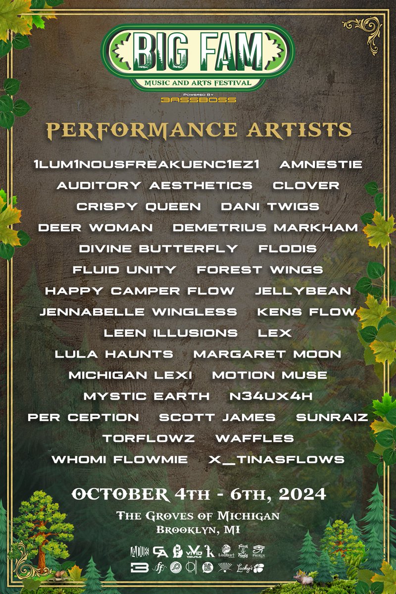 BigFamFest's tweet photo. Your Big Fam 2024 Performance Artists 💚🪭🪄 https://t.co/Z59IZZHfd2