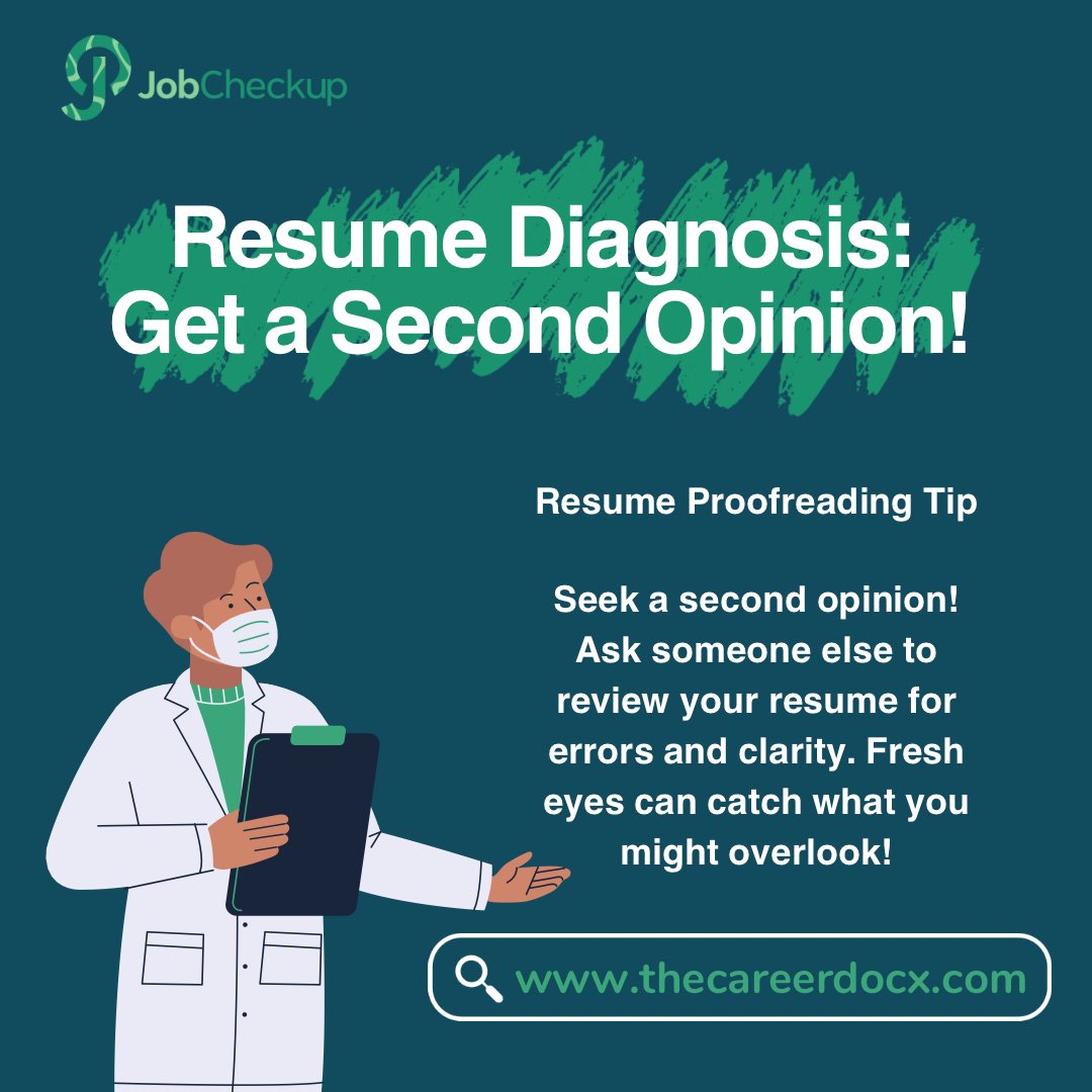 PurplecowKris's tweet photo. Even the best resumes need a second opinion! @TheCareerDocx
Don’t let small mistakes hold you back – let fresh eyes catch what you might miss. Get your resume checked today! 📝🔍
🔗 Visit us now: https://t.co/bkzq2Z3LWW
#ResumeCheck #JobSearch #CareerTips https://t.co/9eWnlrDBYi