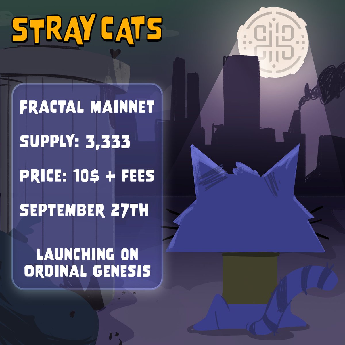 STRAY CATS (@straycatsbtc) on Twitter photo We've just hit 2.000 followers!
A huge thank you to our amazing community (no bots, just cats! π§‘)
We're just getting started. <a href="/ordinalgenesis/">Ordinal Genesis</a> are you ready?
See you on September 27th π«΅πΌ
Drop wallet and tag 2 friends to the purr-ty! We've just hit 2.000 followers!
A huge thank you to our amazing community (no bots, just cats! π§‘)
We're just getting started. <a href="/ordinalgenesis/">Ordinal Genesis</a> are you ready?
See you on September 27th π«΅πΌ
Drop wallet and tag 2 friends to the purr-ty!