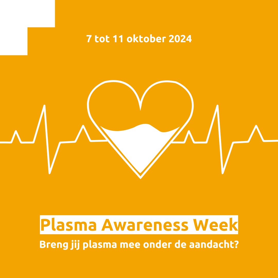 RodeKruisVL's tweet photo. Van 7 tot 11 oktober is het Plasma Awareness Week en zetten we de onmisbare rol van plasmadonaties extra in de verf. 💛 https://t.co/G3E72SYduu