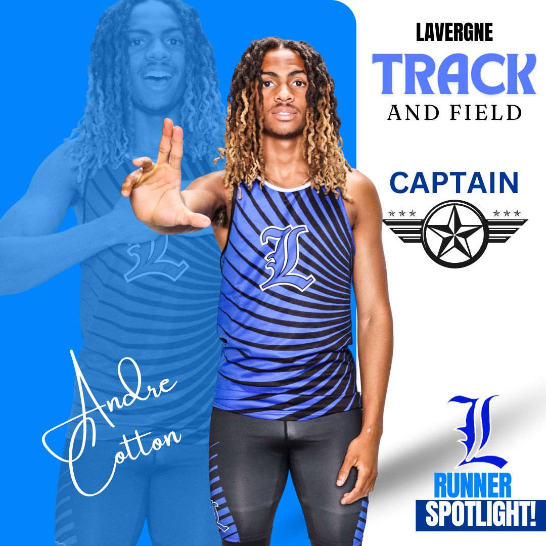 Spotlight: Senior Andre Cotton returns as a captain for the LHS track team. He's a leader and great asset to our team! <a href="/andre_cotten_/">Andre Cotten</a>