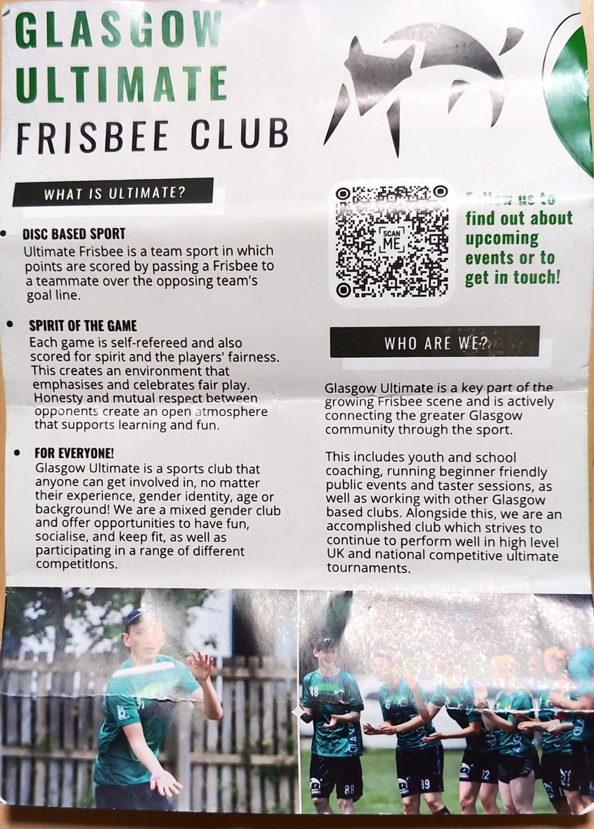 Big thanks to <a href="/glasgowultimate/">Glasgow Ultimate</a> for putting on an Ultimate Frisbee primary festival today <a href="/BroomhillPSG/">Broomhill Primary School</a> <a href="/HyndlandPS/">Hyndland Primary</a> <a href="/ThornwoodPri/">Thornwood Primary</a> Great to see over 120 pupils taking part down <a href="/HillheadSports/">Hillhead Sports Club</a>