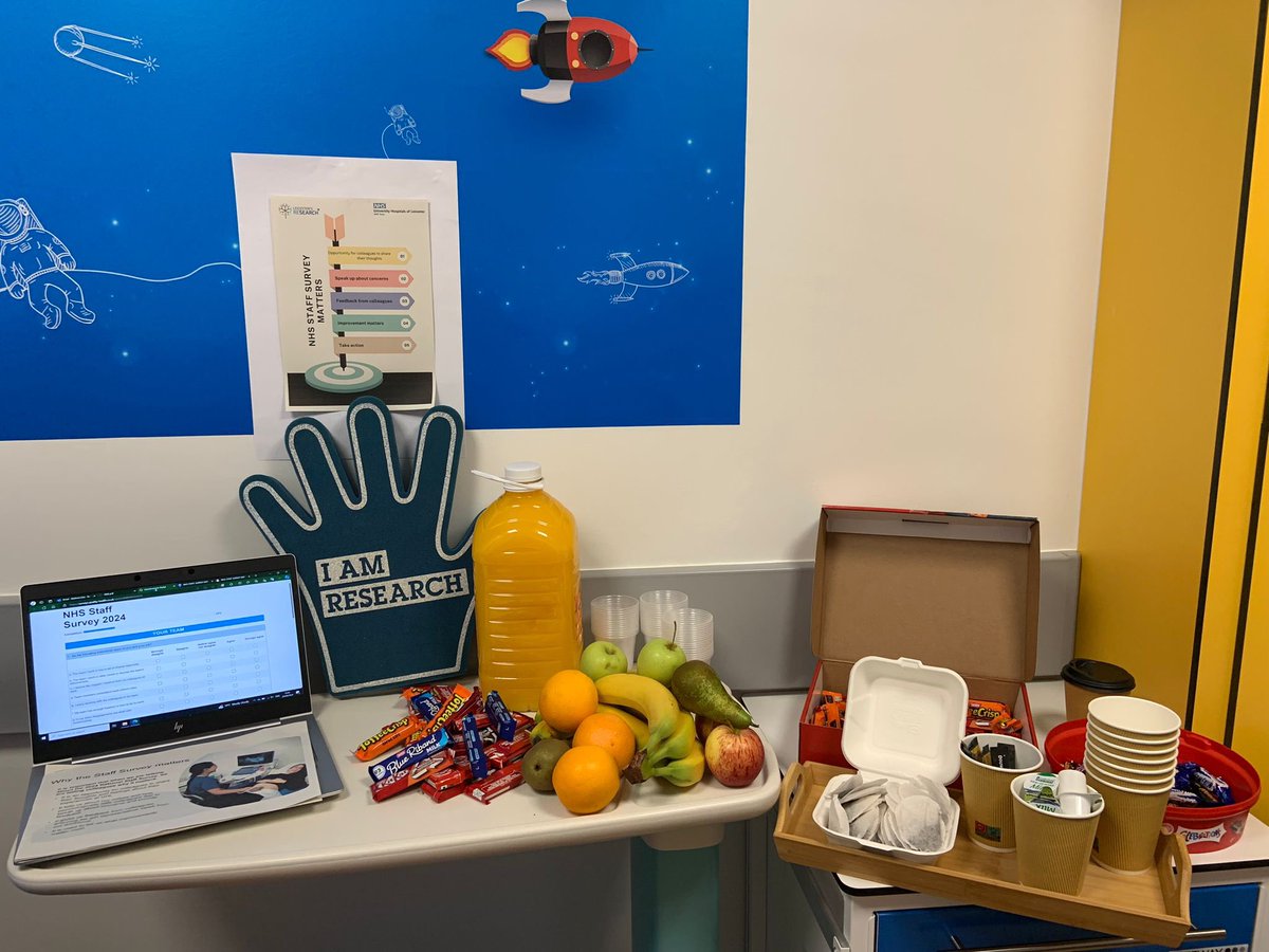 UHL Kids Research (@uhlkidsresearch) on Twitter photo Staff survey completed ✔️ have you completed yours?
The Children’s Research team had a great station set up 🍊🚀🍎📋
<a href="/Leic_hospital/">Leicester's Hospitals</a> #ChildrensResearch #TeamWork #NHSStaffSurvey Staff survey completed ✔️ have you completed yours?
The Children’s Research team had a great station set up 🍊🚀🍎📋
<a href="/Leic_hospital/">Leicester's Hospitals</a> #ChildrensResearch #TeamWork #NHSStaffSurvey