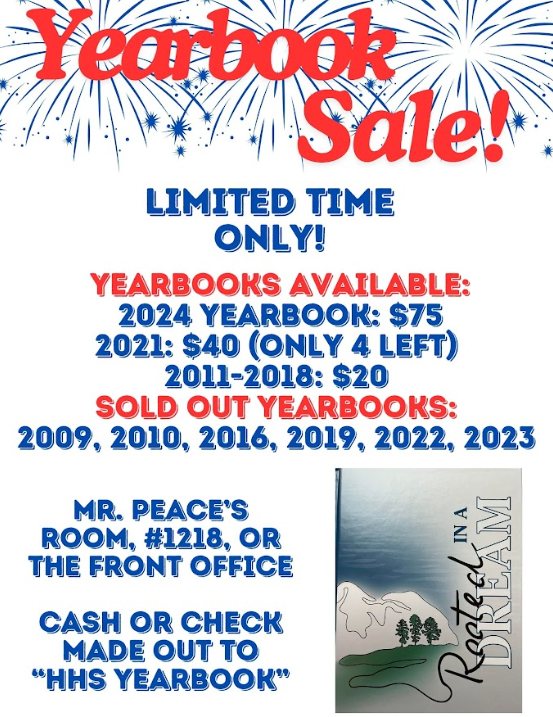 If you haven't picked up a copy of last year's yearbook or never bought a copy of an older yearbook, now's the time to do it. We have a small number of copies that we're selling for $75 through October 4th as part of our annual Homecoming Yearbook Sale!