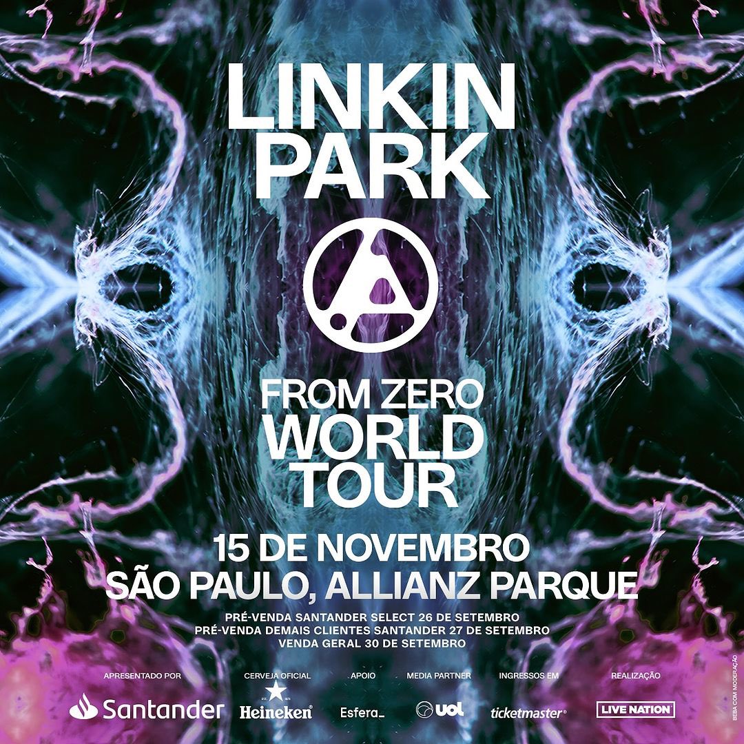 ¡Ustedes lo pidieron! #LINKINPARK en vivo en Allianz Parque el 15 de noviembre con el #FromZeroWorldTour.

La preventa exclusiva para clientes Santander comienza el 26 de septiembre y la venta general comienza el 30 de septiembre a las 10am hora local cada día.