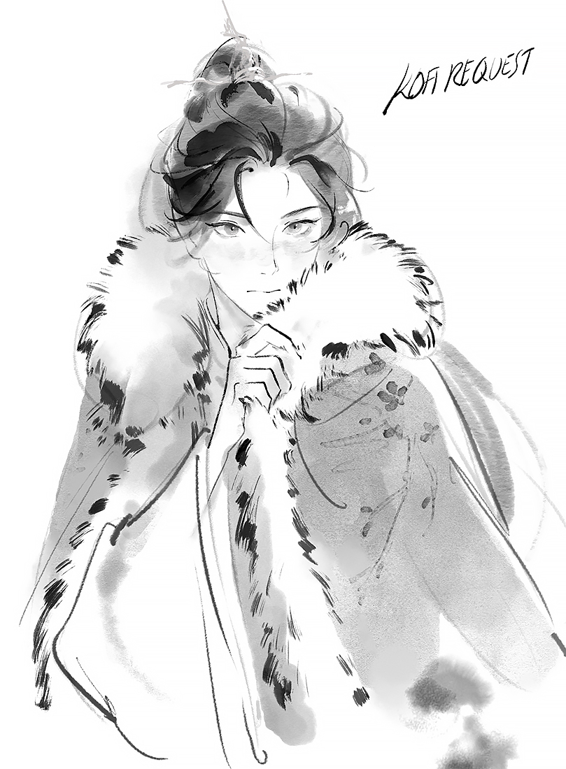 kkcoocool's tweet image. I updated my free ink brushset on kofi! 
(chu wannings for reference, link below)