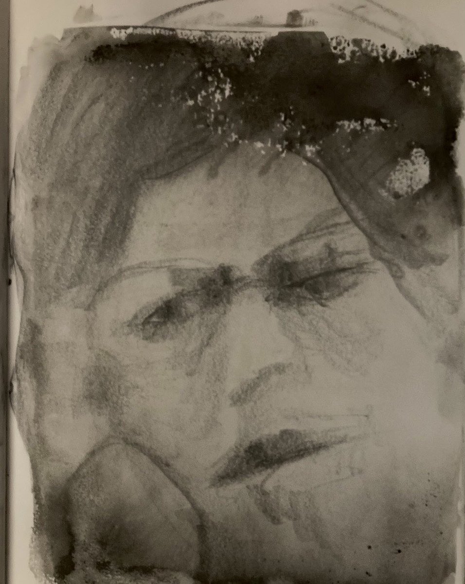 NicholaScrutton's tweet photo. Sketchbook detail. #drawing #drawingisfree #portrait #face #fastsketch #sketching https://t.co/YjRovmtIHr