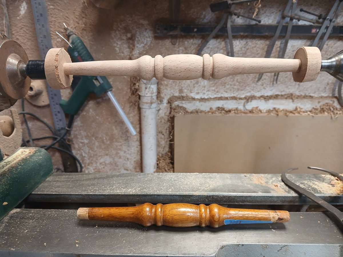 MMWoodTurning's tweet photo. Replica spindle piece for a chair restoration. https://t.co/KYicWAwZrU