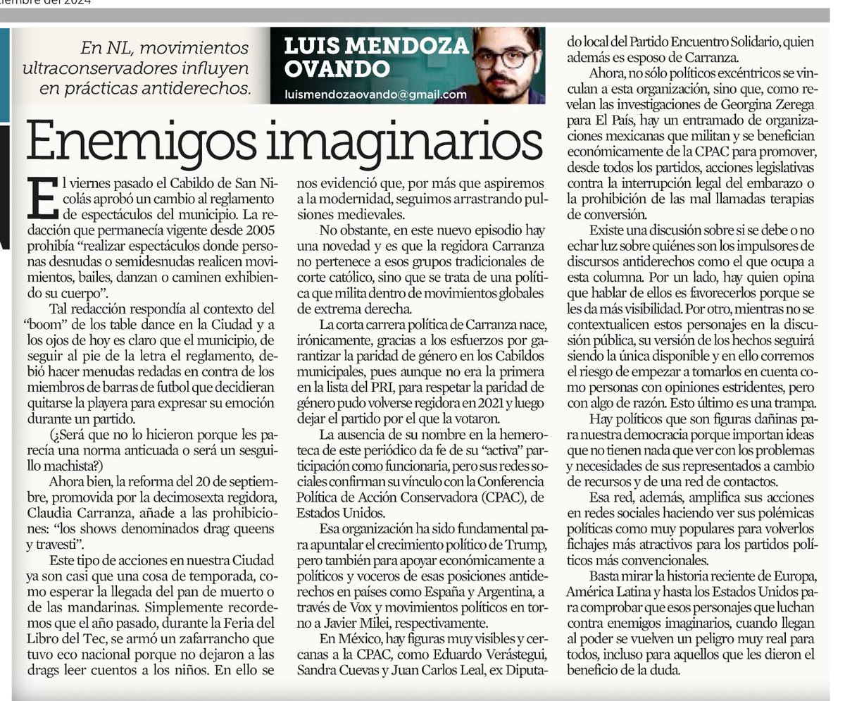 Su prohíbe espectáculo de #DragQueens, en San Nicolás de los Garza, #NL, por no considerarse adecuado para las infancias.

#AlAire 🎙️el periodista <a href="/SoyOtroLuis/">Luis Mendoza Ovando</a>.

🎙️<a href="/Carloszup/">Carlos Zúñiga Pérez</a>
🔴bit.ly/AsíLasCosasW
