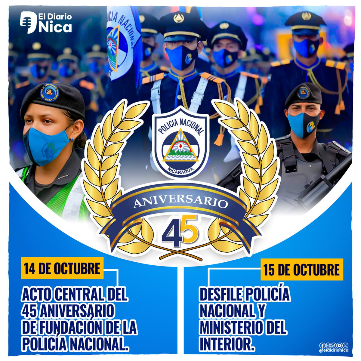 En el 45 aniversario de la fundación de  <a href="/vppolicial/">Visión Policial Nicaragua</a> , estará realizando acto para celebrar la enorme labor que realizan en defensa del pueblo.