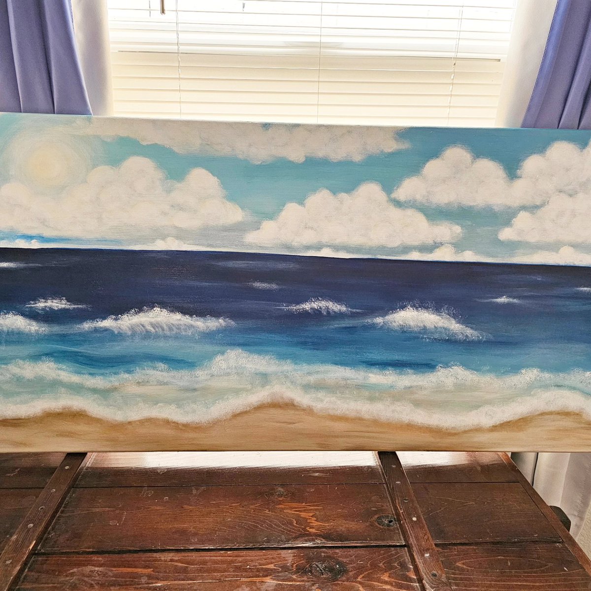 Matties_Moments's tweet photo. Surprise artwork for my dad! From start to its new home! NM to NJ
 :)

#art #artist #artwork #painting #paint #acrylic #acrylicpaint #acrylicpainting #canvas #large #largecanvas #largepainting #ocean #oceanscene #oceanpainting #oceanart #oceanartwork https://t.co/ilXkyFNCcw
