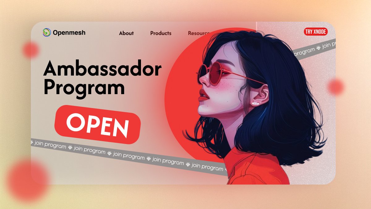 tofik_eth's tweet image. 🚀 Become an Openmesh Ambassador!

Love DePIN &amp;amp; Web3? Join us to shape the future of decentralization. 
Create content, host events, and earn rewards—up to 500 USDT/month + 1,000 $OPEN tokens!

Apply now: [openmesh.network/Ambassador] 

#Web3 #Openmesh #DePIN