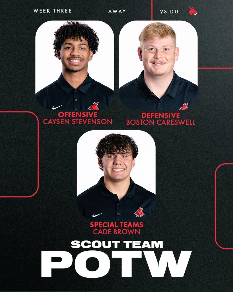 Mules Football (@ucmfootballteam) on Twitter photo Our Scout Team Players of the Week versus Davenport were phenomenal for the team! #EPIC <a href="/CaysenStevenson/">CaysenStevenson</a> <a href="/B_Careswell/">Boston Careswell</a> <a href="/CadeBrown_9_/">Cade Brown</a> Our Scout Team Players of the Week versus Davenport were phenomenal for the team! #EPIC <a href="/CaysenStevenson/">CaysenStevenson</a> <a href="/B_Careswell/">Boston Careswell</a> <a href="/CadeBrown_9_/">Cade Brown</a>