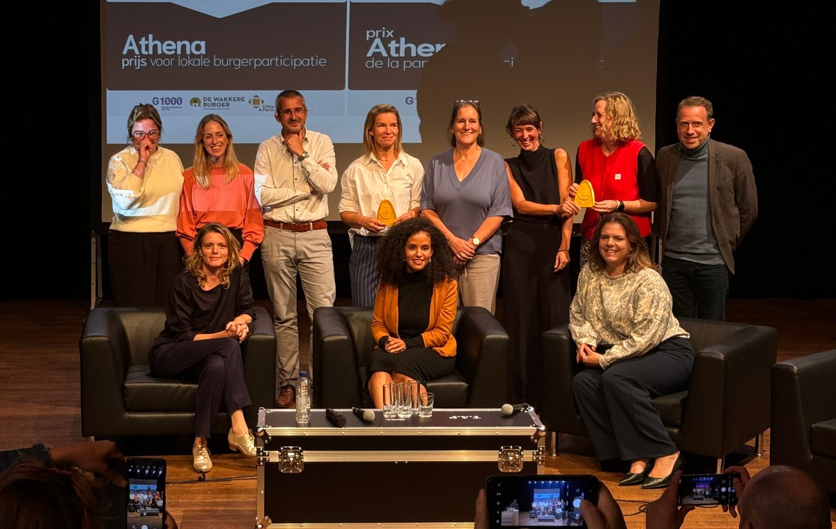 Ghent, Asse and Olen take home the Athena awards for civic participation! 🏆

The award ceremony took place today in Brussels, where representatives from all over the country gathered to celebrate how citizens are involved in their communities.

Read all about it on our website.