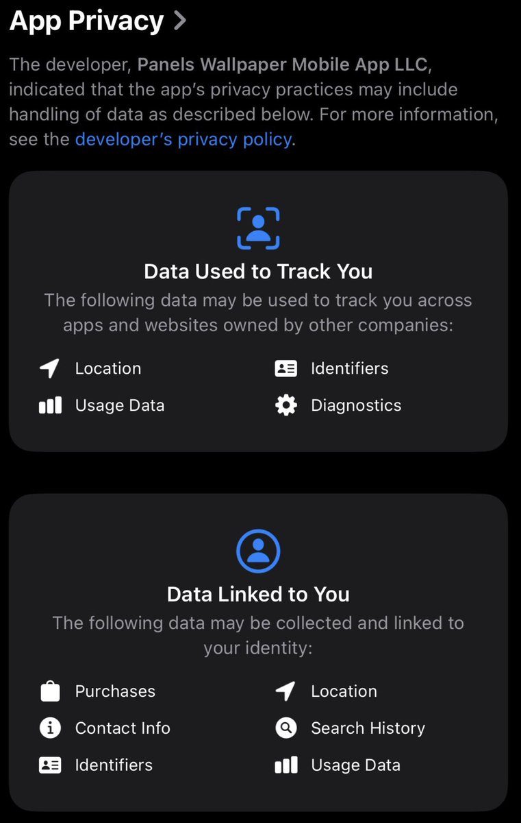 It's great to see App Privacy Labels in action and people standing up for their privacy by demanding that apps stop collecting and tracking their data relentlessly. Shoutout to the privacy team at Apple!