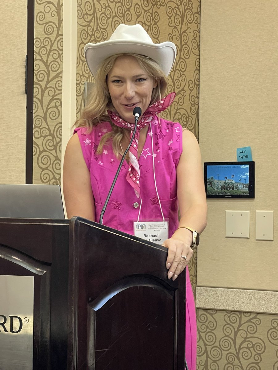 nativepilgrim's tweet photo. When your presenter goes all out with the theme! BarbieLand and Tumblegeddon presented at #UTPIO24 https://t.co/QJ4PZsEWoc
