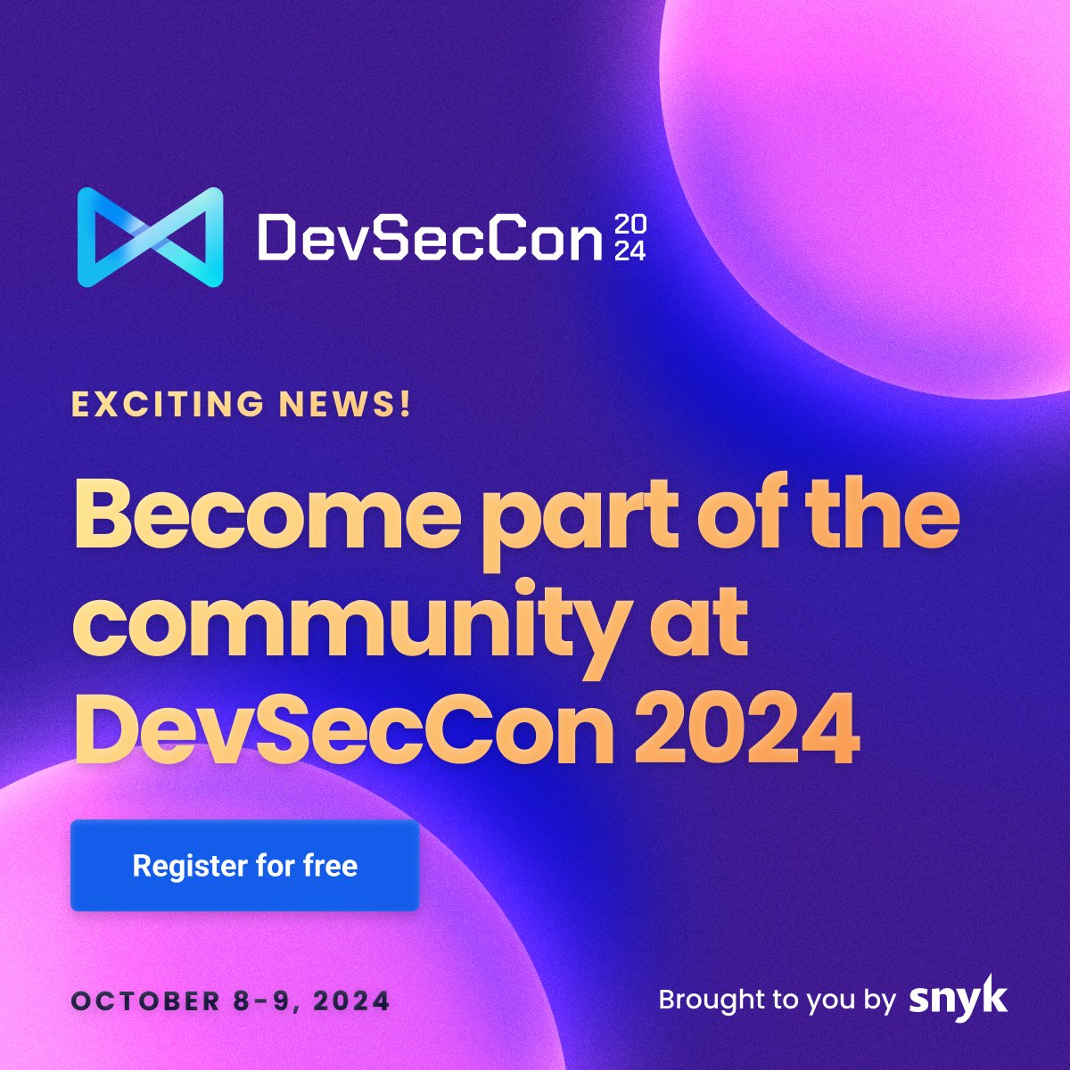 Thrilled to attend DevSecCon24 and dive into securing AI in the era of LLM-powered code development. Don't miss out on this opportunity to connect with the <a href="/devseccon/">Srini</a>  Global Community.

👉 snyk.io/events/devsecc…