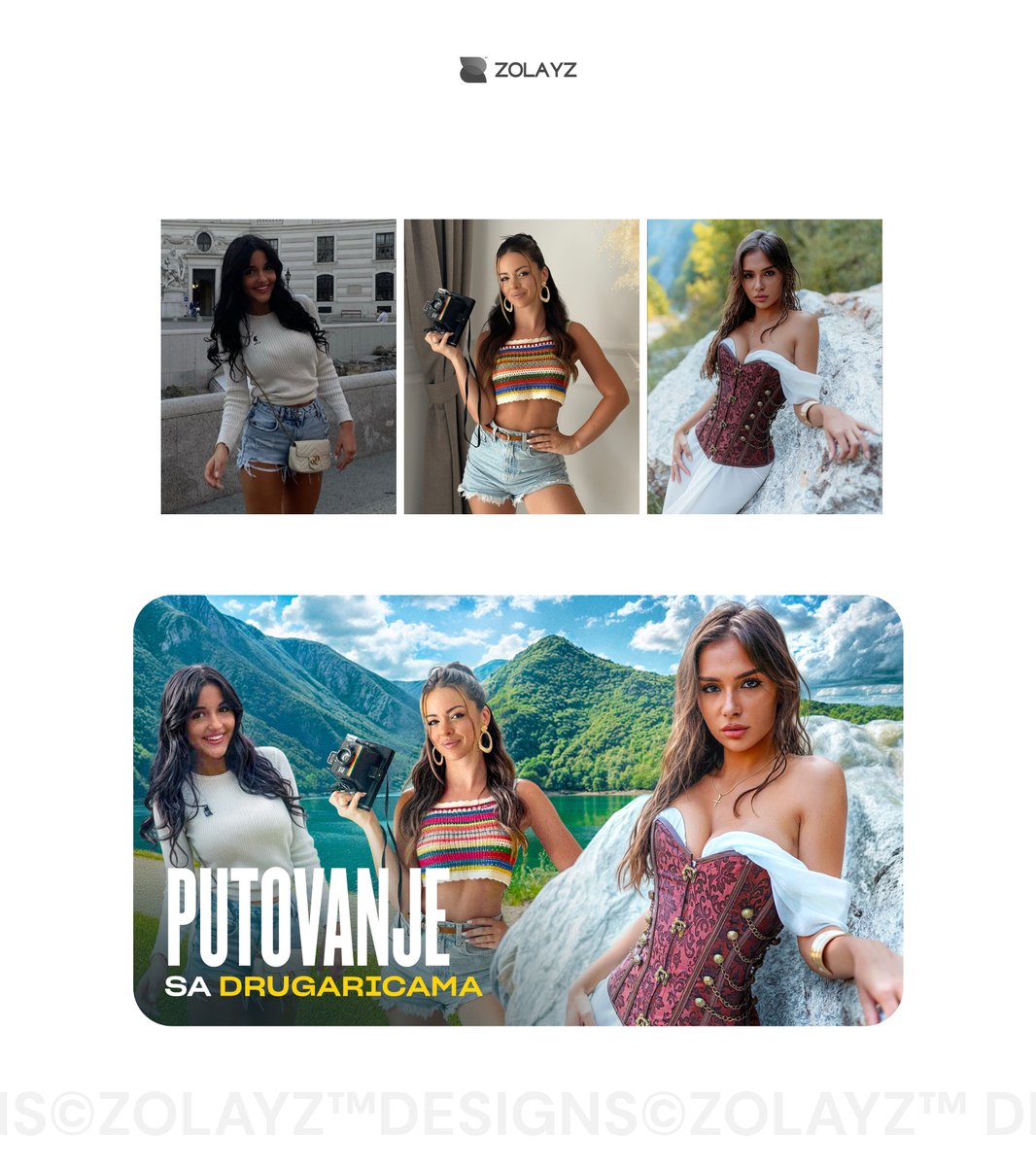 Thumbnail design for Anja Blaa
"BACK ON YT🥰 - A TRIP WITH FRIENDS" 
+ Images Used 🌿