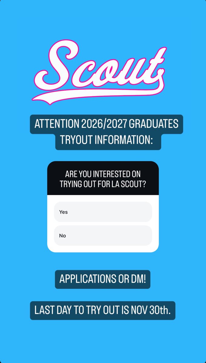 LAScoutBaseball's tweet photo. Shoot us an EMAIL or DM on X or Instagram!  

lascoutbaseball@gmail.com ! 

or 

lascoutbaseball on Instagram! 

SPOTS ARE FILLING UP👀

#FROMDABOOT⚜️ https://t.co/KXcxdyMmYC