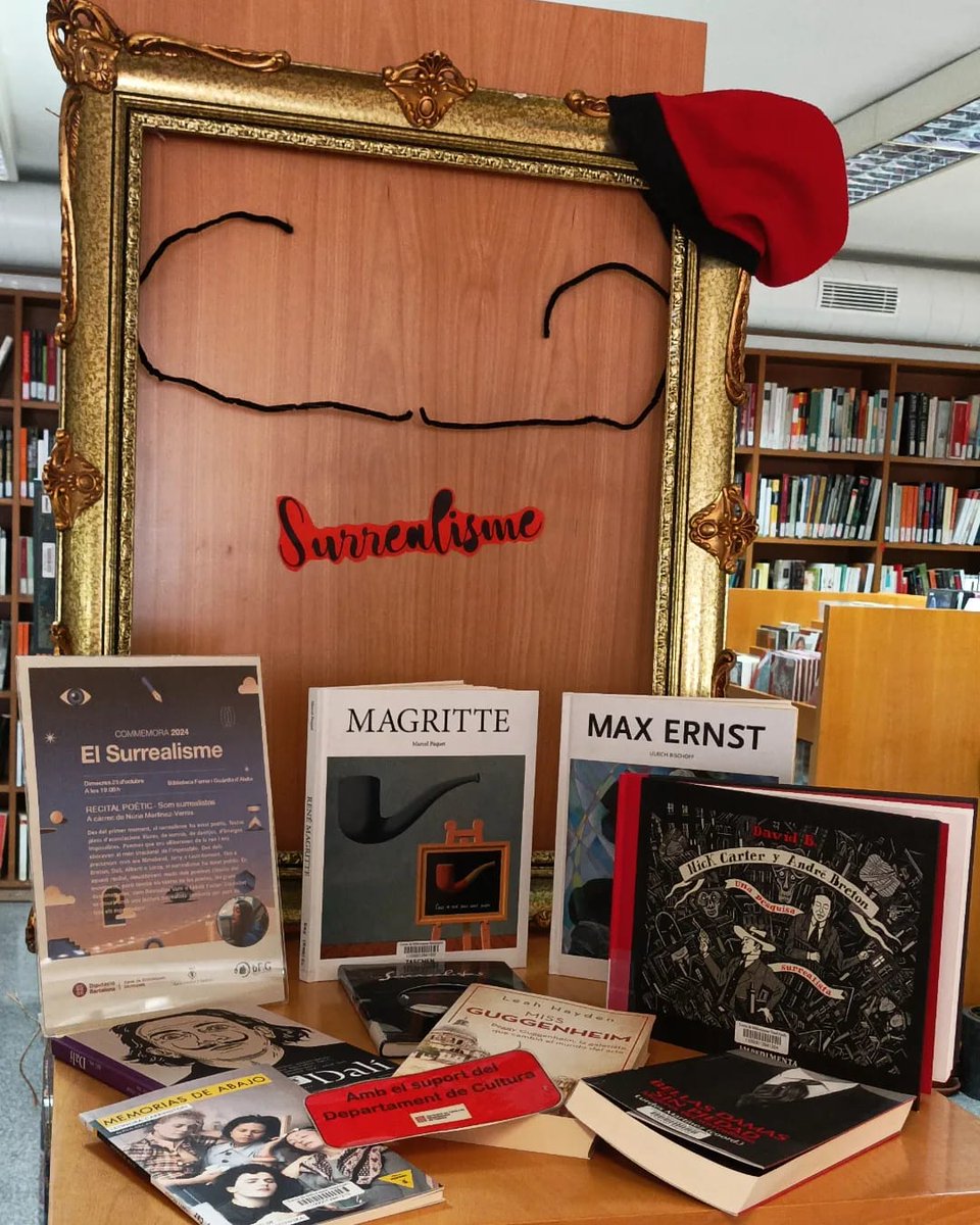 biblioalella's tweet photo. #Commemora2024 - El Surrealisme ✒️👁️🖼️⏳

La #biblioalella amplia el seu fons sobre el #surrealisme i artistes surrealistes.
❗ Novetats adquirides gràcies al suport del Departament de Cultura de la Generalitat de Catalunya
#OSIC #bibliotequesXBM #bibliosmaresme #AlellaFemCultura https://t.co/mkrQFYsU5J