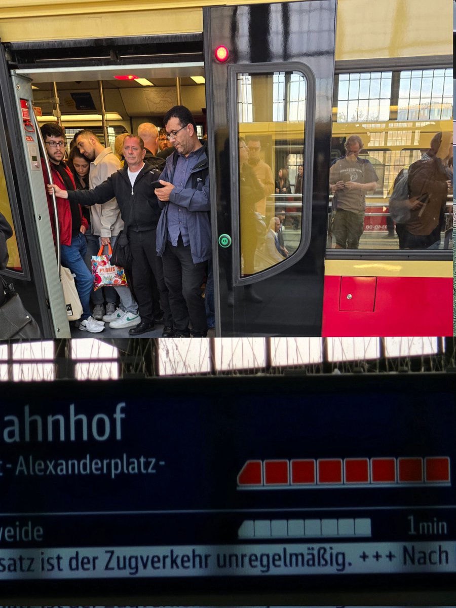 GROSSKONZERN's tweet photo. Danke, @SBahnBerlin, dass Ihr jetzt auf den Infotafeln zeigt, dass kein Platz mehr in Euren Zügen ist.

Nur wozu? https://t.co/4NgStV7VnP