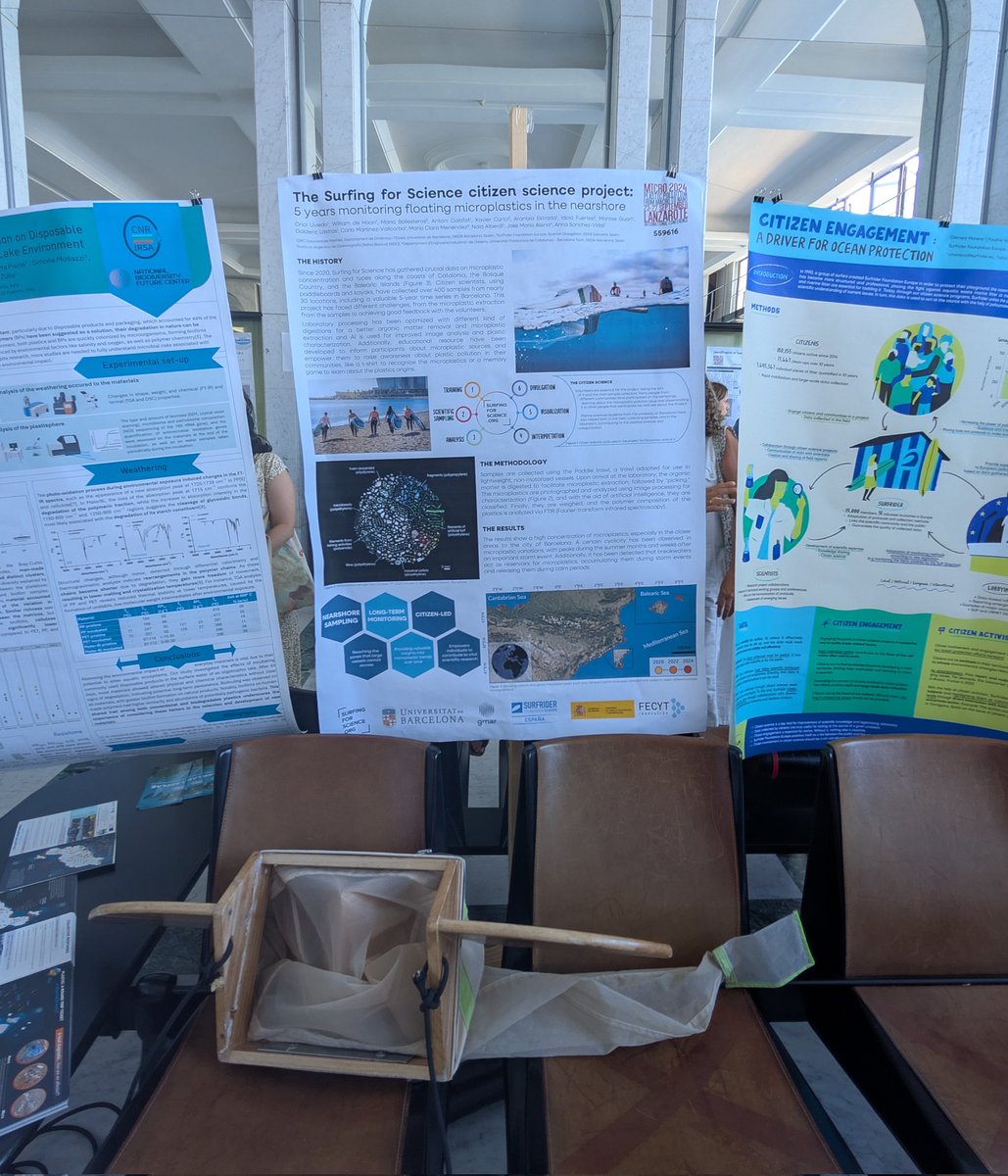 Attending #Micro2024, a fascinating conference where we learn &amp; share about plastics and, specially, microplastics. So much to discover about the different studies and their impact on our society and our world.
#SurfingForScience #microplastics