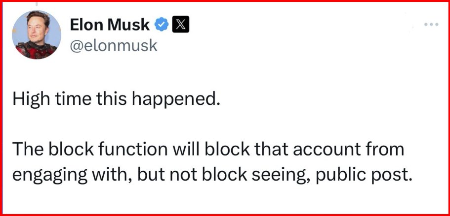 CogitoErgoWtf's tweet image. If I&apos;m understanding TheGeniusMusk&apos;s explanation, this means that people you block will be able to screenshot your posts, and respond to them that way.
What a fucking mess.
What, in his clearly extremely fucked up mind, is driving this?
#Blocking