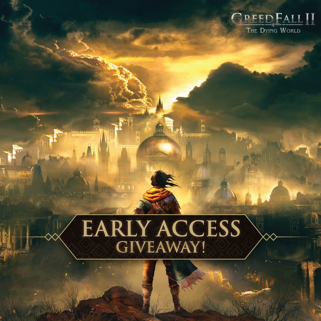Greetings Carants!

To celebrate the launch of GreedFall 2 Early Access, we're giving away 3 STEAM game keys! 🎮

To enter:

1⃣Follow us
2⃣RT this post
3⃣Leave a comment only a true GreedFall 1 player would understand! 👀

The 3 Winners will be announced tomorrow at 10.30 AM!