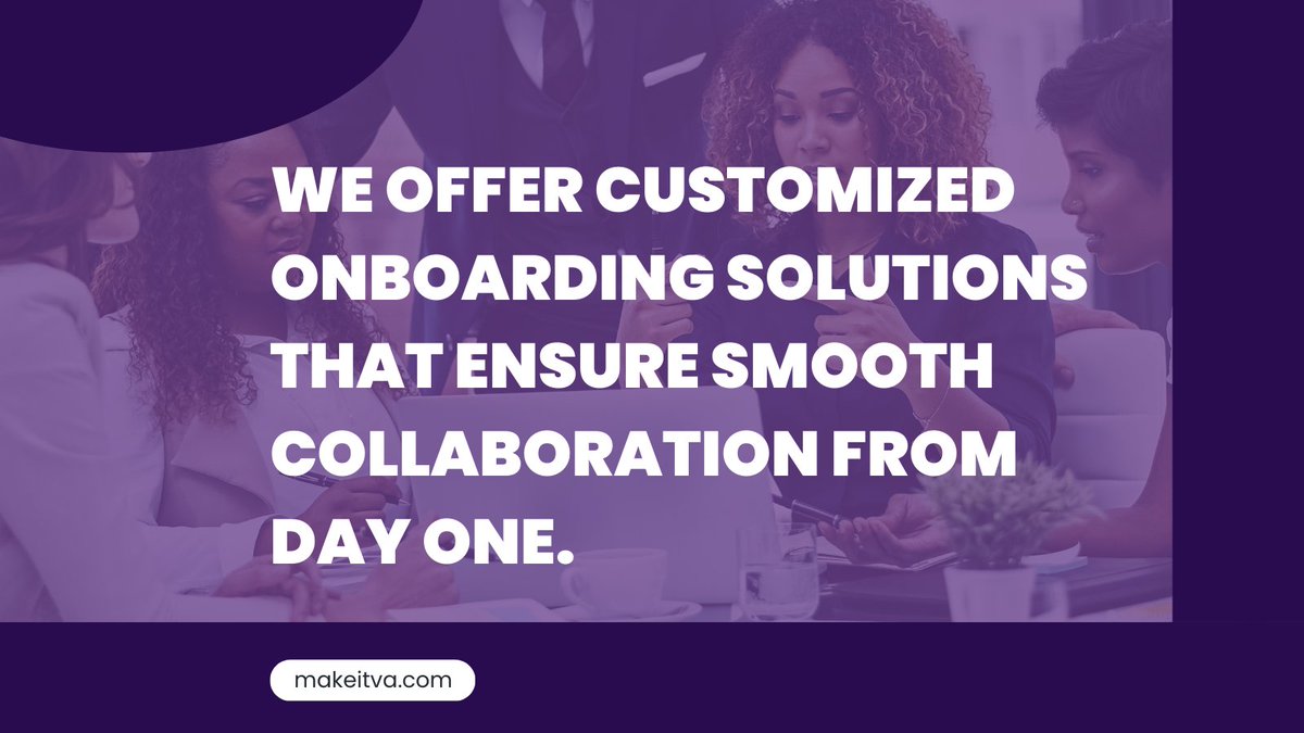 MakeITVA's tweet image. Let us handle your client onboarding! We offer customized onboarding solutions that ensure smooth collaboration from day one. Reach out today! 📈✨ #VirtualAssistantServices #ClientManagement #VASupport
