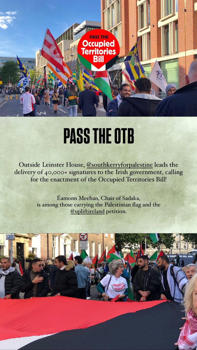 Enact the Occupied Territories Bill ! 
<a href="/SimonHarrisTD/">Simon Harris TD</a> <a href="/MichealMartinTD/">Micheál Martin</a> 
Well Done to @southkerryforPalestine !