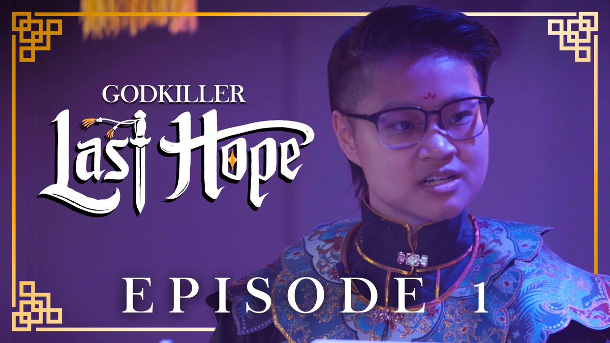 🏮 PODCAST RELEASE! 🏮

This story begins as it is Fated to end;
with Hatred plunged through
     the chest of a God.

GODKILLER: Last Hope has finally dropped in the podcast feed! Revisit our viciously divine tale in audio-only format, now available on all podcast platforms. ⚔️
