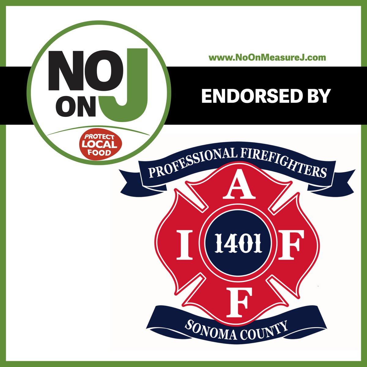 Join those who protect the residents of Sonoma County by voting #NoOnMeasureJ. #IAFF Local 1401.