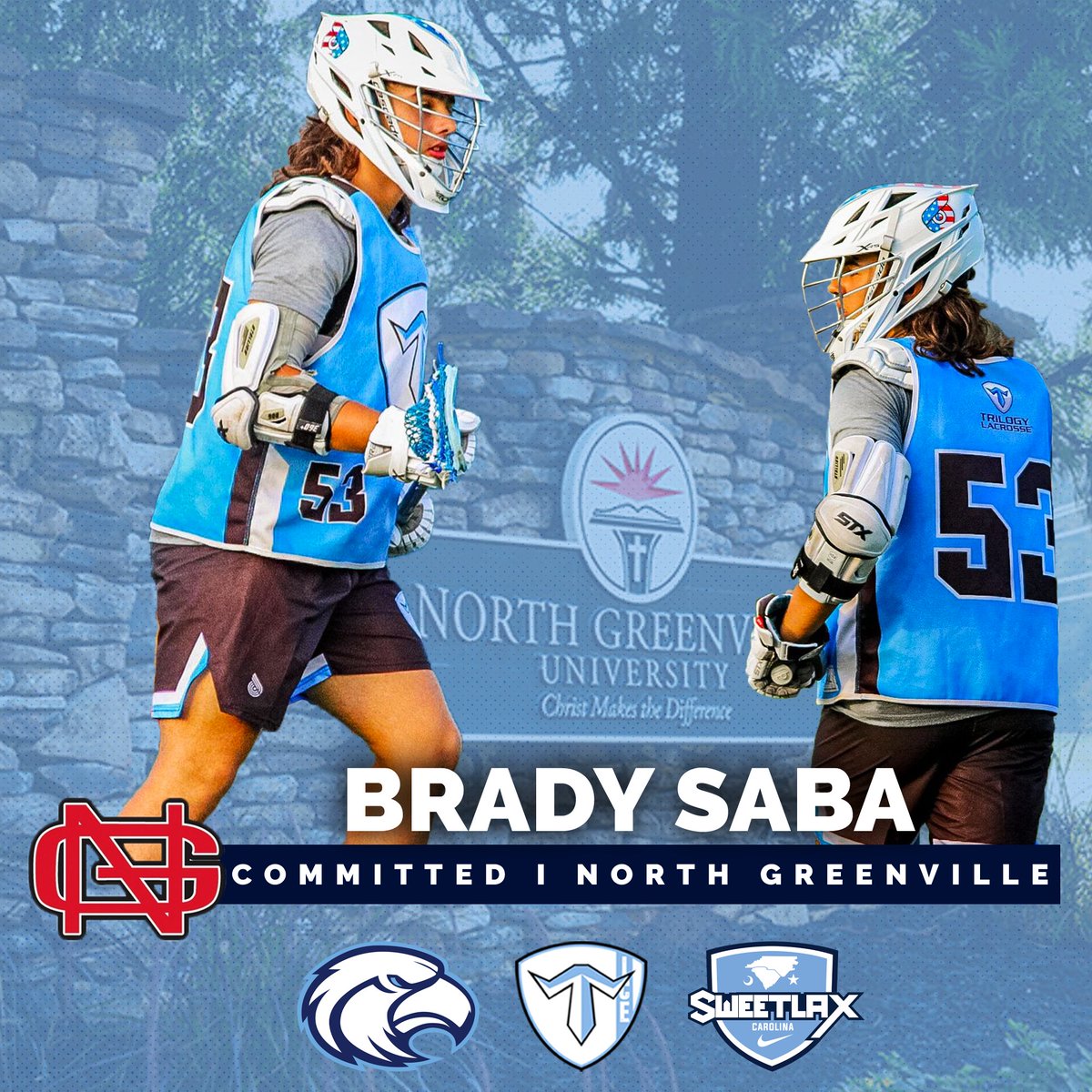 Trilogy Lacrosse (@trilogylacrosse) on Twitter photo Several ICE alumni have committed to play at the next level and we want to congratulate them on their recent decisions!
Congrats to Brady Saba on his commitment to <a href="/NGUMLax/">NGU Men's Lacrosse</a>! Several ICE alumni have committed to play at the next level and we want to congratulate them on their recent decisions!
Congrats to Brady Saba on his commitment to <a href="/NGUMLax/">NGU Men's Lacrosse</a>!