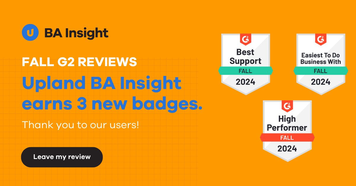 🎉BA Insight has earned 3 new badges from #G2 for #Fall2024! 🏆 This recognition highlights our commitment to intuitive search solutions powered by #AI. Thanks to our customers for your feedback! bit.ly/47zyQaN #AIEnterpriseSearch #AISearch #Reviews #Testimonials
