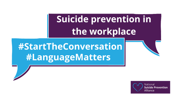 NSPA_UK's tweet photo. This week we’re talking suicide prevention in the workplace. 
Look out for the resources we’ll be sharing as part of our #LanguageMatters campaign.
We’d love to know how you think employers can play their part in helping to reduce stigma. 
#StartTheConversation #LanguageMatters https://t.co/XI0dMgMxHu
