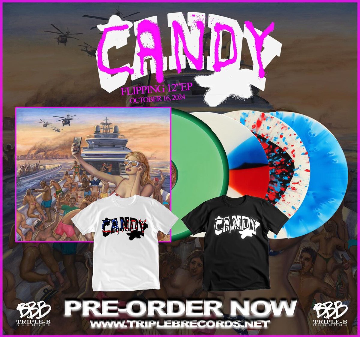 CANDY “Flipping” 12”EP drops October 16. New song “Football” streaming now. Preorders for the vinyl are available 

triplebrecords.net/collections/ca…
