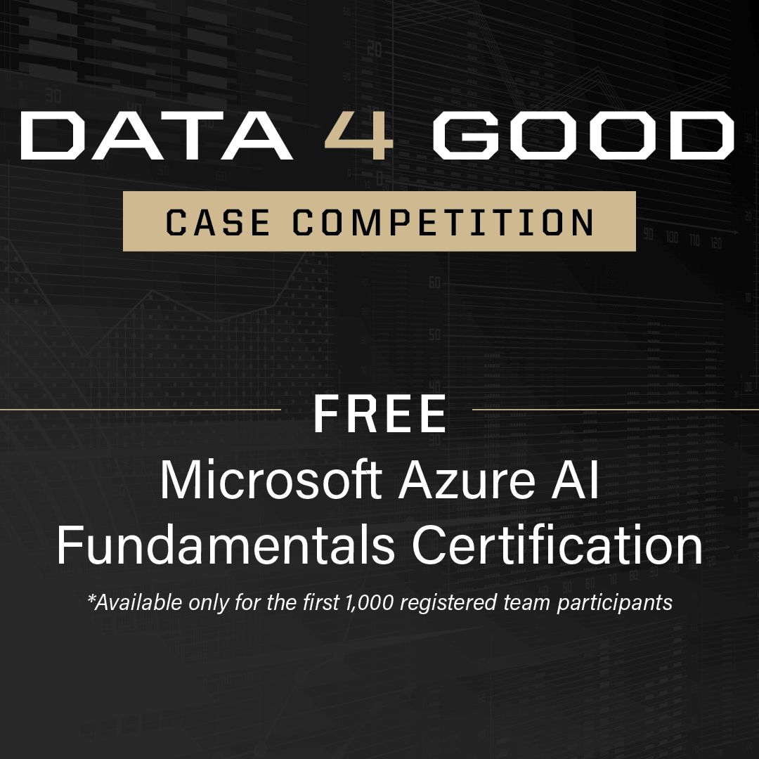 🚨 Extended deadline! 🚨 You now have until 9 AM on Wednesday, Sept. 25, to register for the Data 4 Good Case Competition. 

Take advantage of this opportunity to collaborate with talented peers + experience tackling real-world challenges. 

Sign up now: purdue.university/3rHKMpP