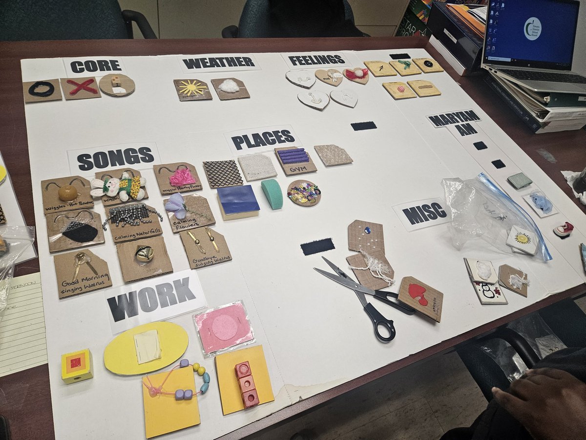 TDSB_ParkLane's tweet image. Building a tactile symbol board for our student and reflecting on how others might also benefit from it!  #Universaldesign #BLV