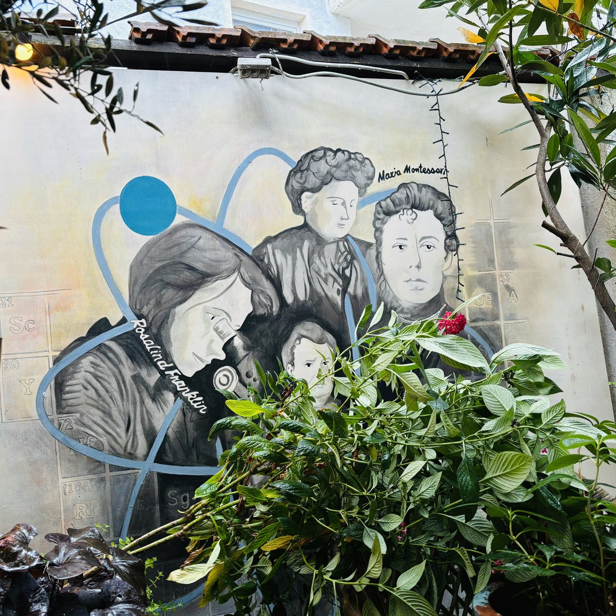 Bemerke zum ersten Mal, dass es etwas versteckt hinter der Botanik im Tigges unweit der <a href="/HHU_de/">Heinrich-Heine-Universität Düsseldorf</a> ein Wandbild mit historischen Wissenschaftlerinnen gibt! Weiß <a href="/genderawardgap/">Gender Award Gap</a> davon?