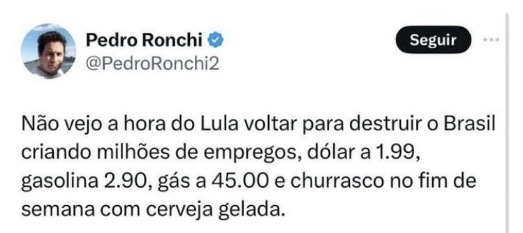 Quando você estiver se sentindo um trouxa, lembra desse tweet 😂