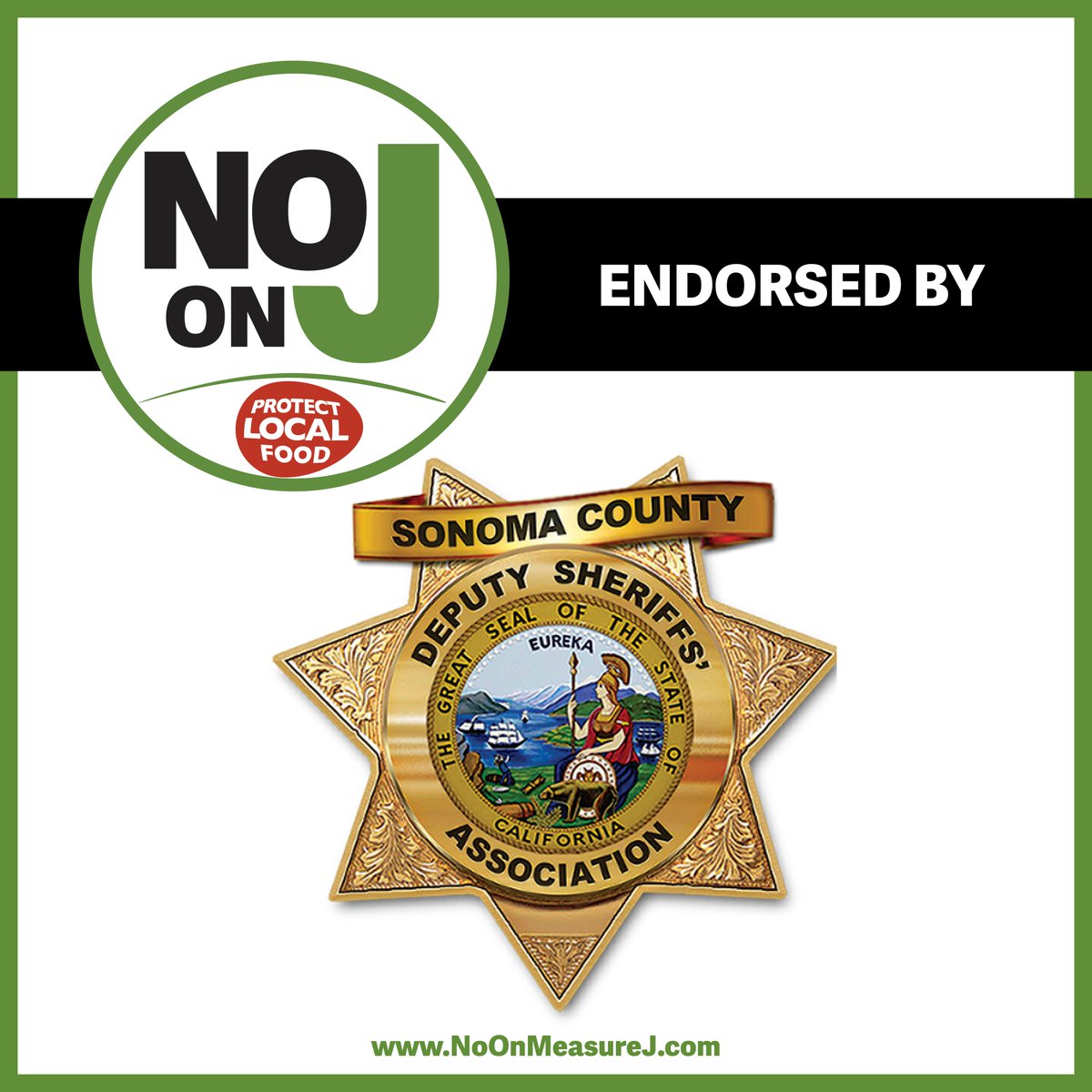 With a deep commitment to the community, the Sonoma County Deputy Sheriff’s Association joins us in taking a #NoOnMeasureJ stance.