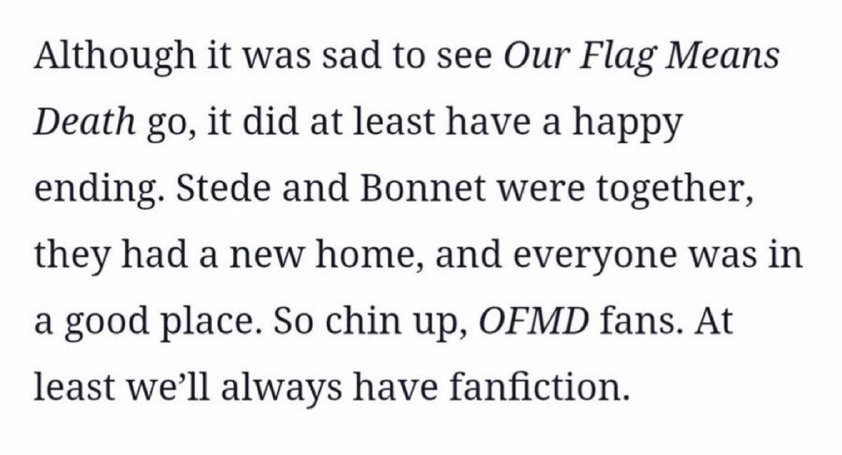 midnight__tee's tweet photo. @TheMarySue I don’t really care about your opinions on the show since you can’t even write the correct characters’s names. Stede and Bonnet, really? Plus “we’ll always have fan fiction” because god forbid we do get something onscreen just like every fan of a straight white show does. https://t.co/c3GyNjpmIl