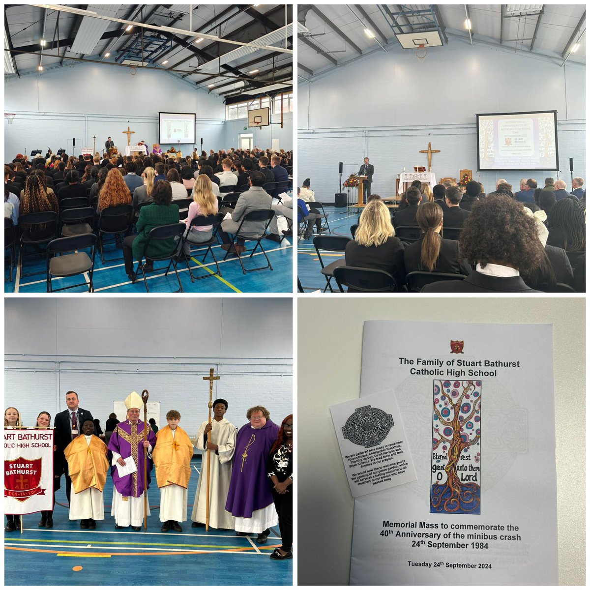 stuartbathurst's tweet photo. 24th September 2024. A day that will last long in the memory.  We hope our special guests enjoyed the Mass and commemorations. Here are some photos from today. Thank you Bishop David and Fr Roger for celebrating Mass and formally opening our newly renovated Peace Garden. https://t.co/ztFA4RCs4B