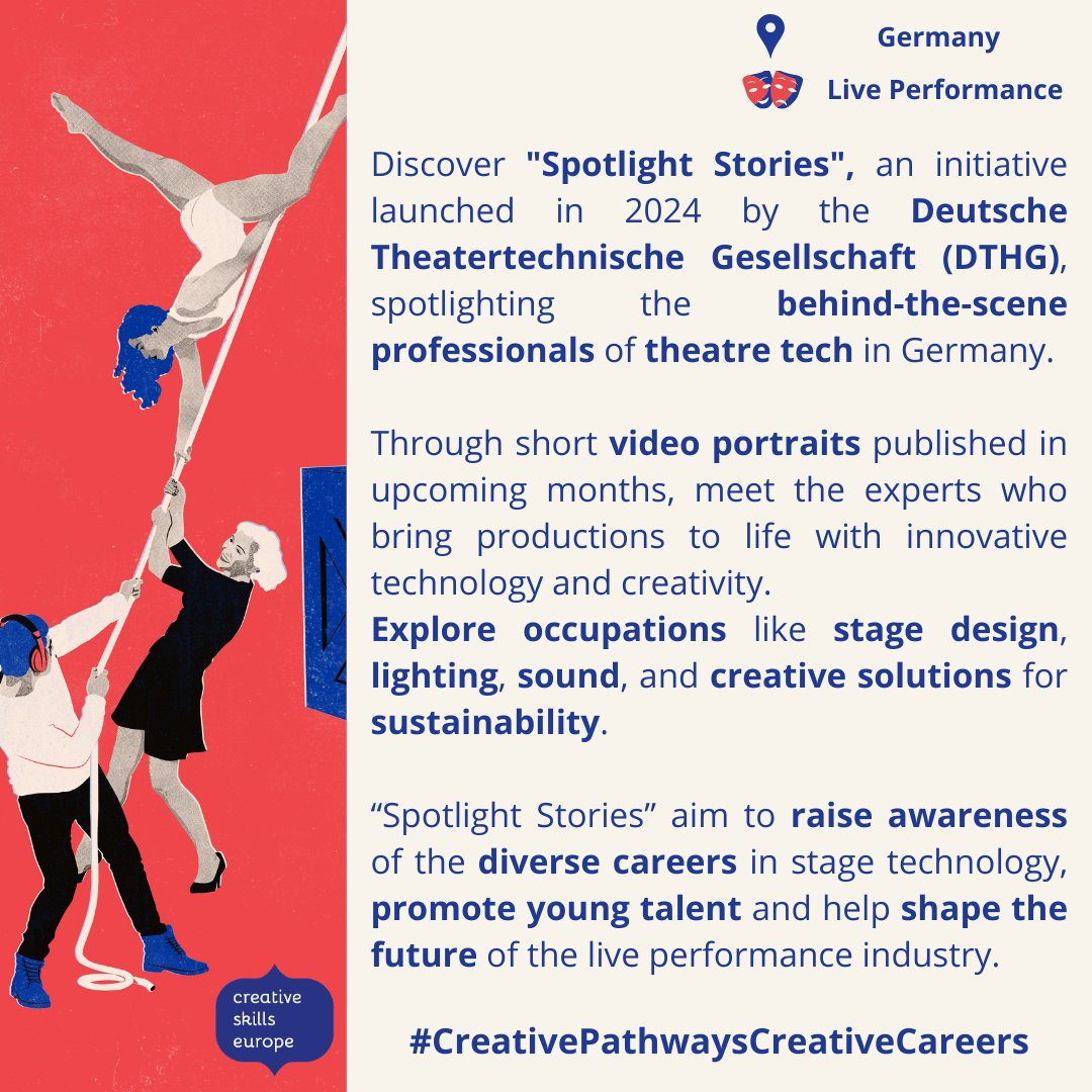 EBU_HQ's tweet photo. 🌟Spotlight Stories: Discover the #BackstageHeroes 🎭
This week, we are featuring the behind-the-scenes creative sector jobs in the ‘Spotlight Stories’ series.
There are so many pathways into a creative career!
@creativeskillseurope #CreativePathwaysCreativeCareers https://t.co/nslQtOJiVf